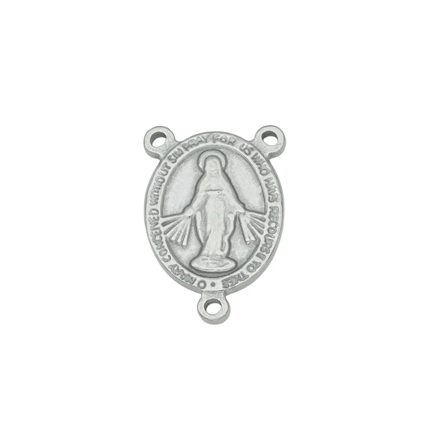 ACERO PLATEADO CRUCERO VIRGEN MILAGROSA 20*14MM 1