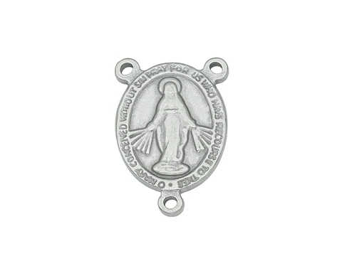 ACERO PLATEADO CRUCERO VIRGEN MILAGROSA 20*14MM