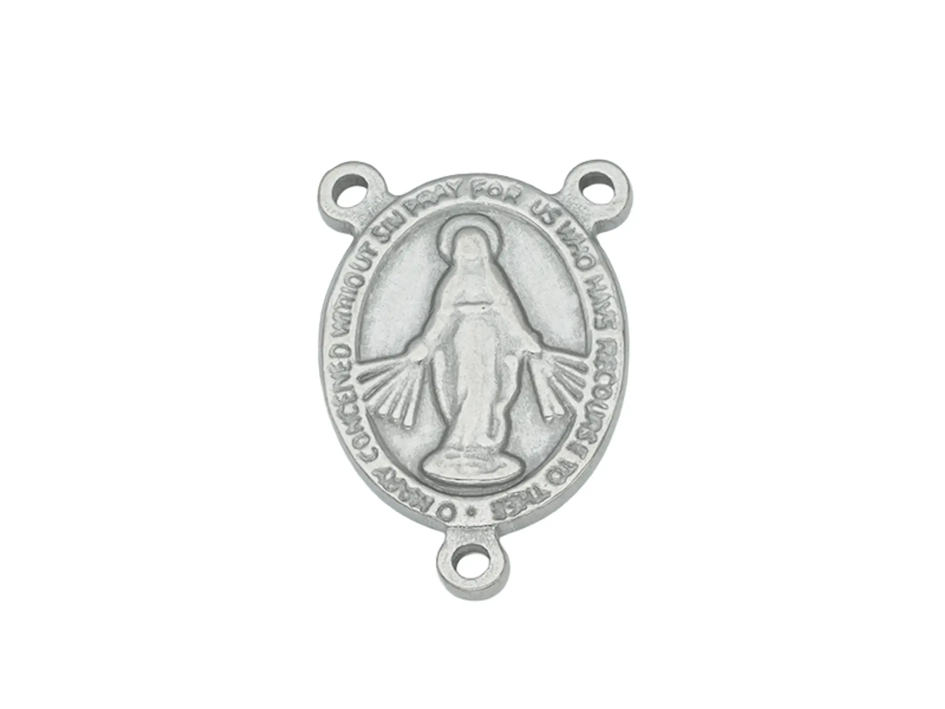 ACERO PLATEADO CRUCERO VIRGEN MILAGROSA 20*14MM 1