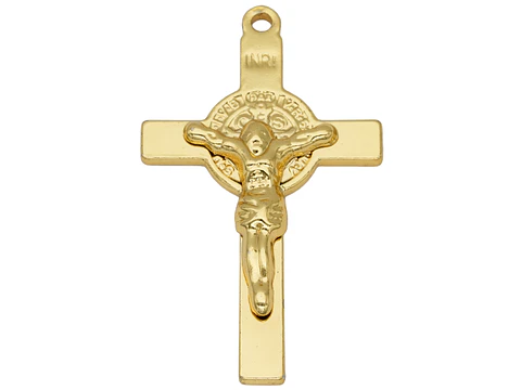 ACERO DORADO CRISTO 40*25MM