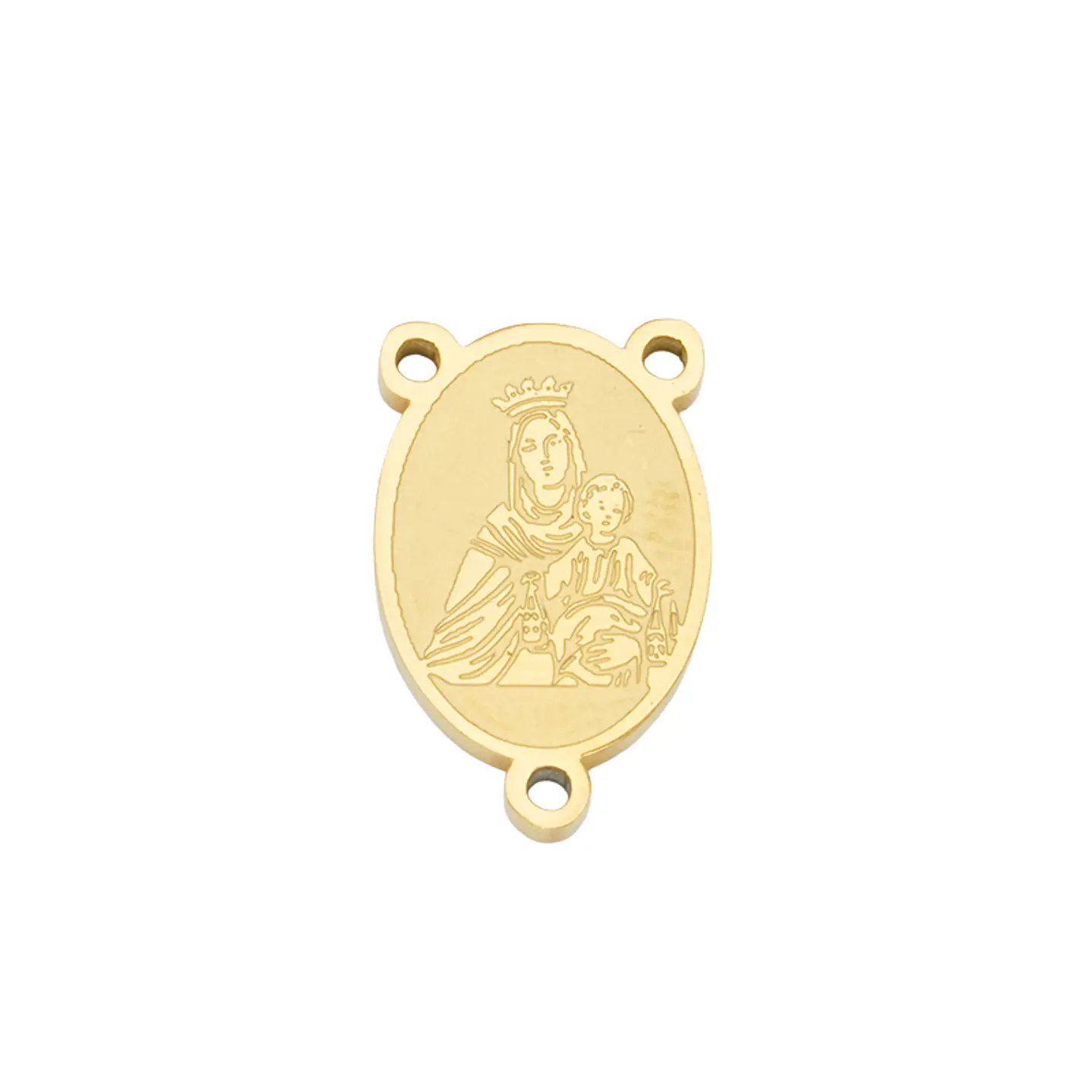 ACERO DORADO CRUCERO VIRGEN DEL CARMEN 13*8MM 1
