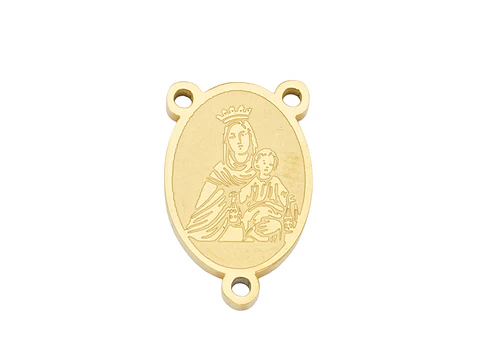 ACERO DORADO CRUCERO VIRGEN DEL CARMEN 13*8MM