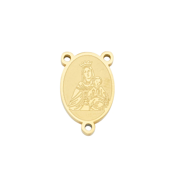 ACERO DORADO CRUCERO VIRGEN DEL CARMEN 13*8MM 1