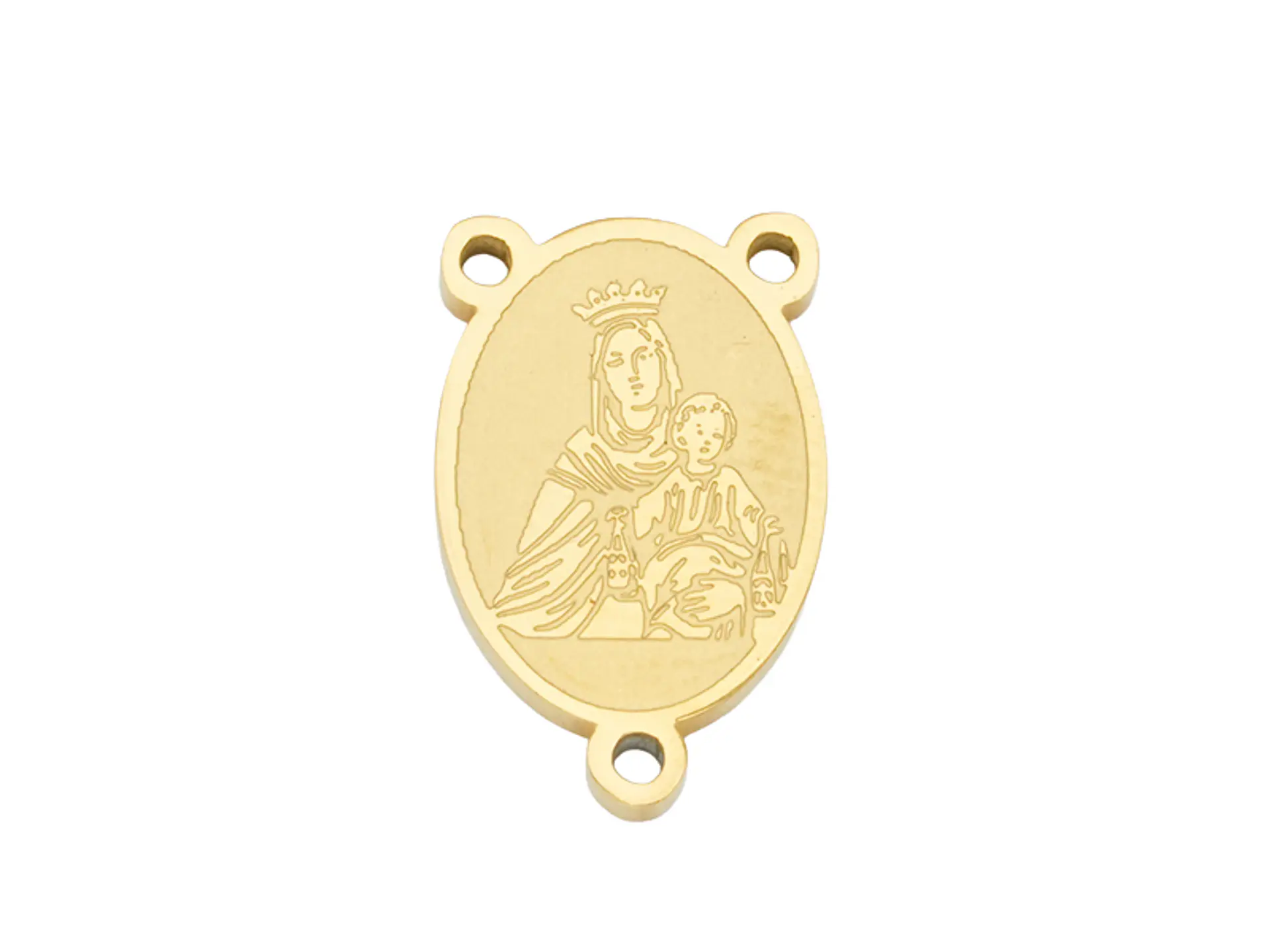 ACERO DORADO CRUCERO VIRGEN DEL CARMEN 13*8MM 1