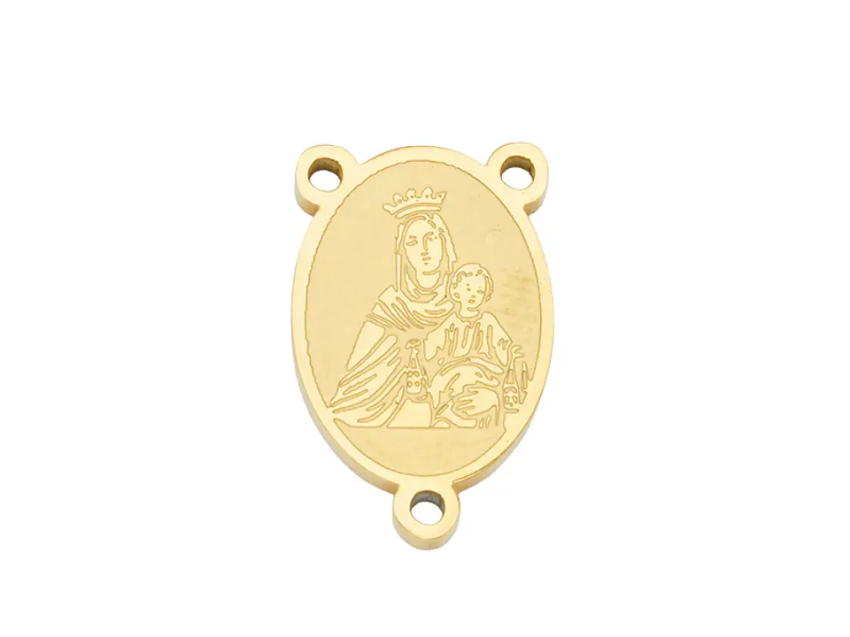 ACERO DORADO CRUCERO VIRGEN DEL CARMEN 13*8MM 1