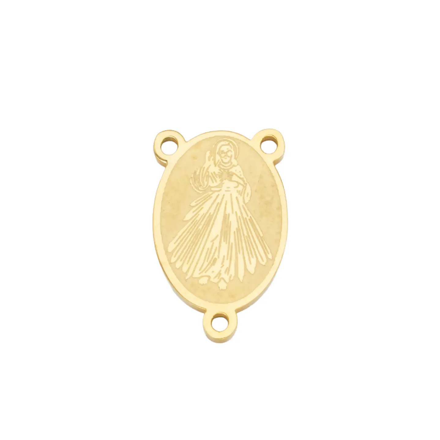 ACERO DORADO CRUCERO JESUS DE LA MISERICORDIA 13*8MM 1