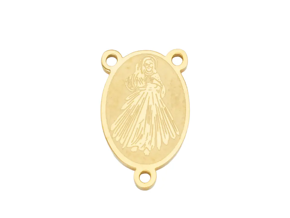 ACERO DORADO CRUCERO JESUS DE LA MISERICORDIA 13*8MM 1