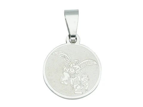 ACERO PLATEADO DIJE SAN MIGUEL ARCANGEL 13MM