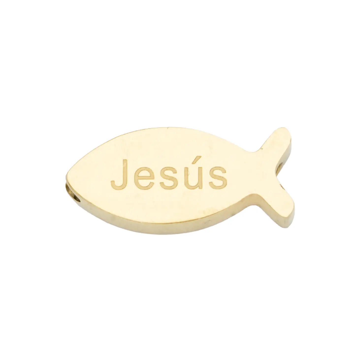 ACERO DORADO SEPARADOR PEZ JESUS 15MM 1