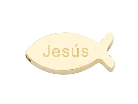 ACERO DORADO SEPARADOR PEZ JESUS 15MM