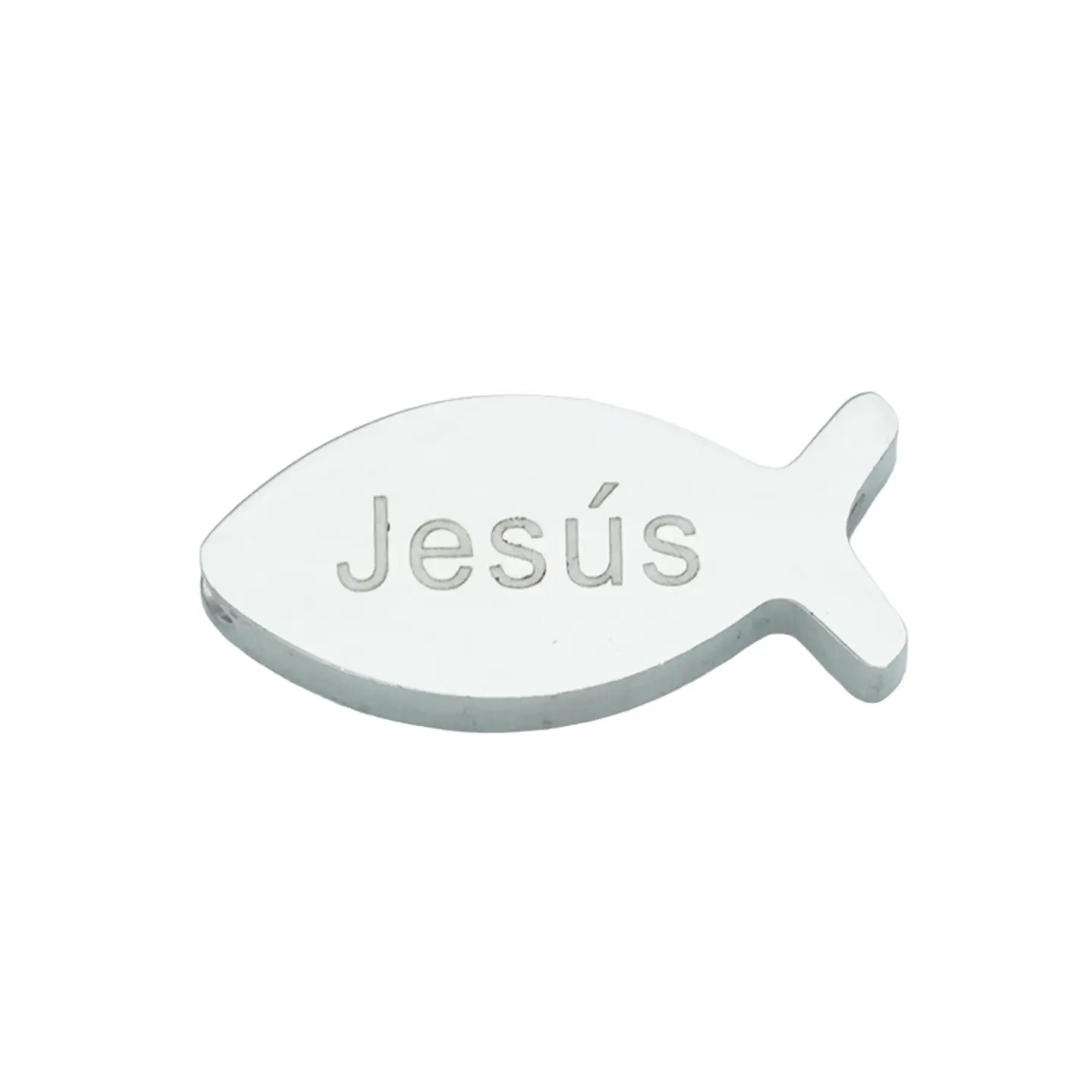 ACERO PLATEADO SEPARADOR PEZ JESUS 15*6MM 1