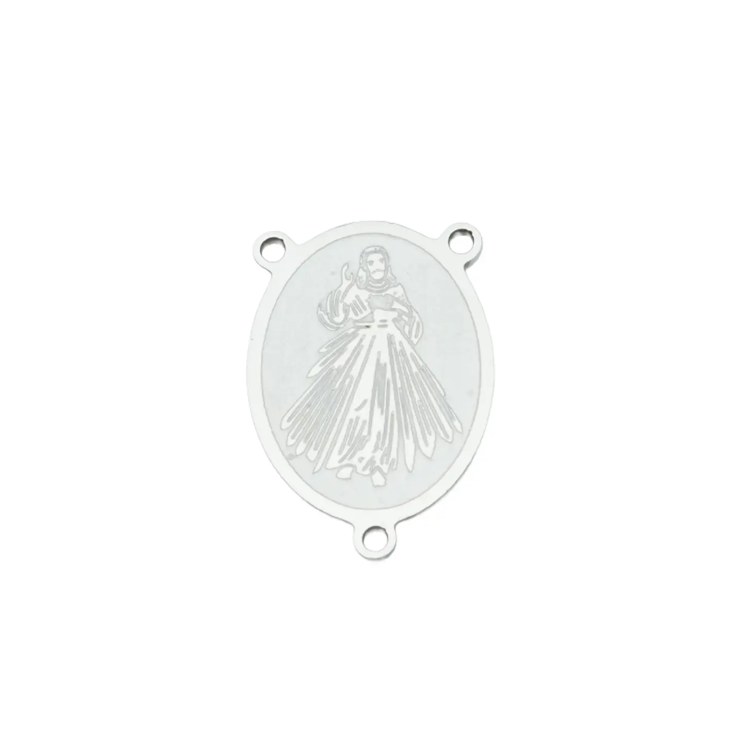 ACERO PLATEADO CRUCERO JESUS DE LA MISERICORDIA 13*8MM 1
