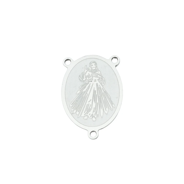 ACERO PLATEADO CRUCERO JESUS DE LA MISERICORDIA 13*8MM 1