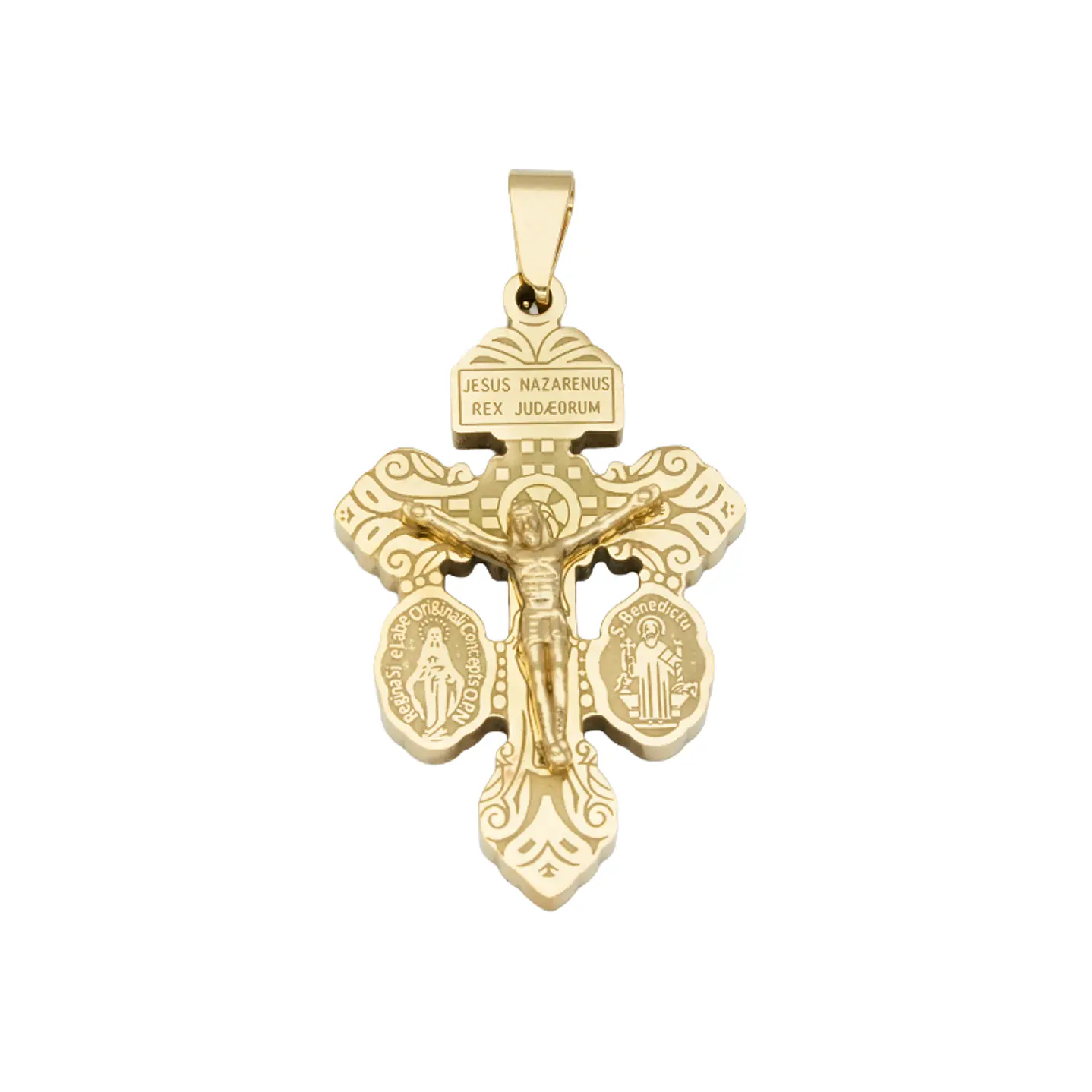 ACERO DORADO CRISTO DEL PERDON 40*25*3MM 1