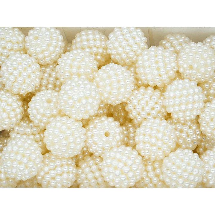 PERLA ACRILICA MORA BEIS 14MM POR 25 GRAMOS 1