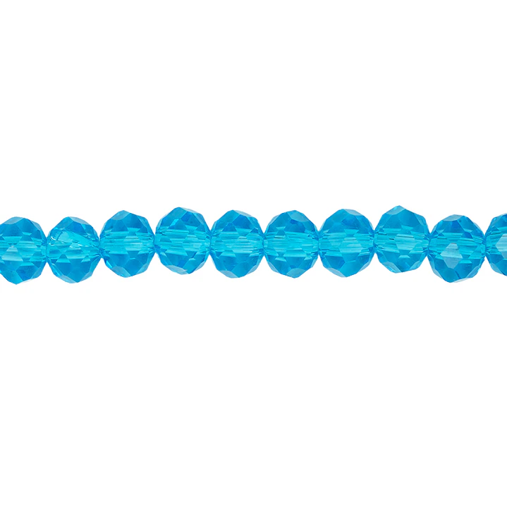 CRISTAL MURANO AZUL OCEANO TRANSPARENTE # 6MM 1