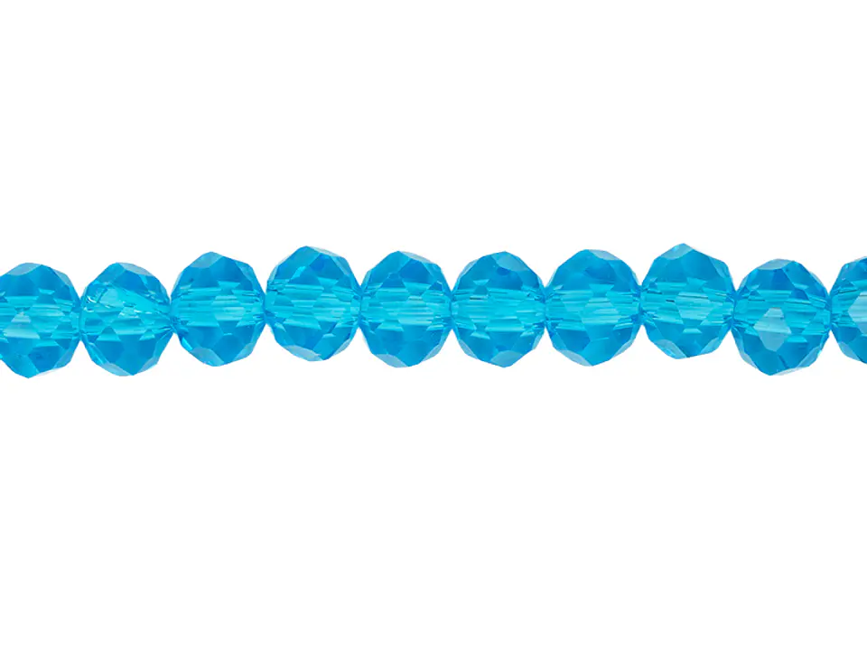 CRISTAL MURANO AZUL OCEANO TRANSPARENTE # 6MM 1