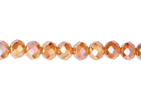 CRISTAL MURANO NUDE METALIZADO AB # 6MM