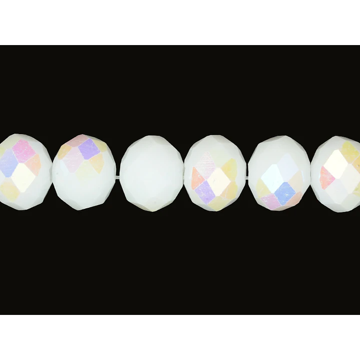 CRISTAL MURANO BLANCO HIELO AB # 8MM 1