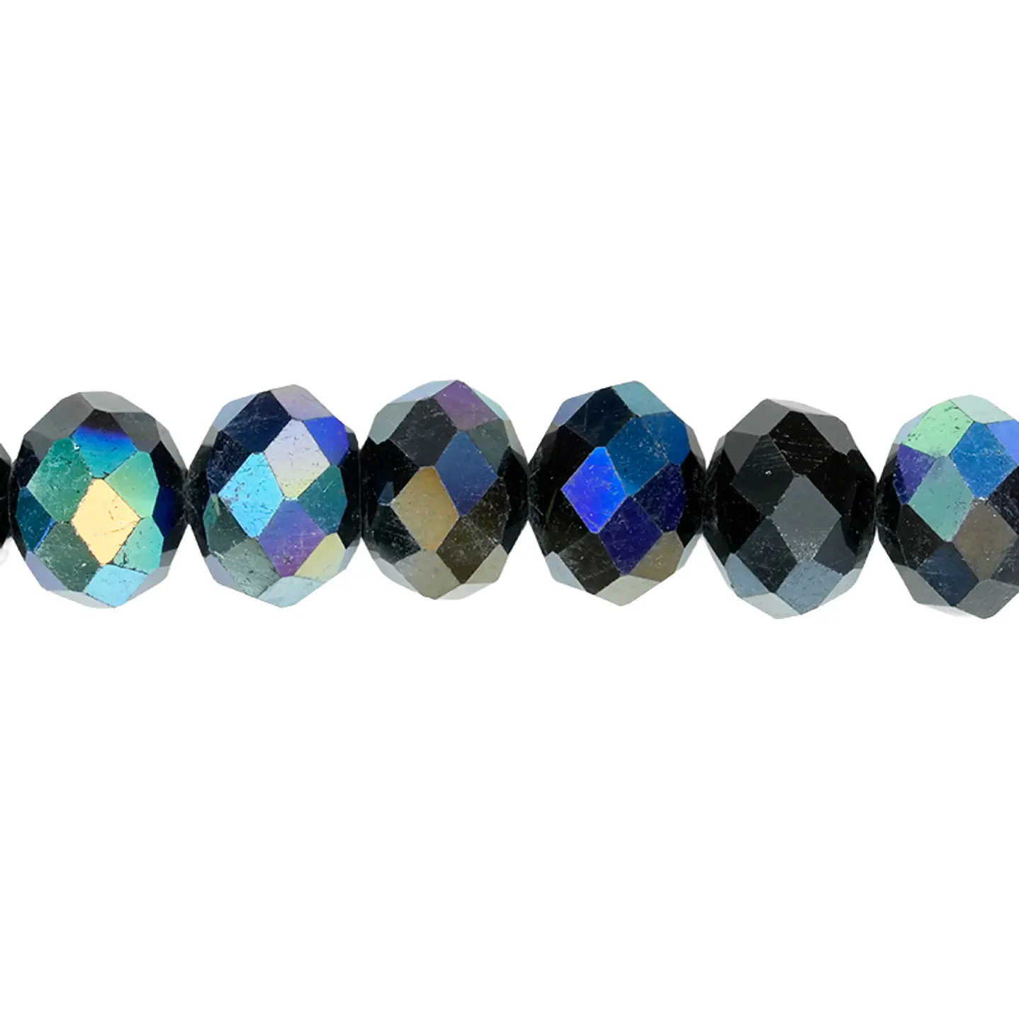 CRISTAL MURANO NEGRO AB # 8MM 1