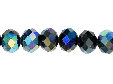 CRISTAL MURANO NEGRO AB # 8MM