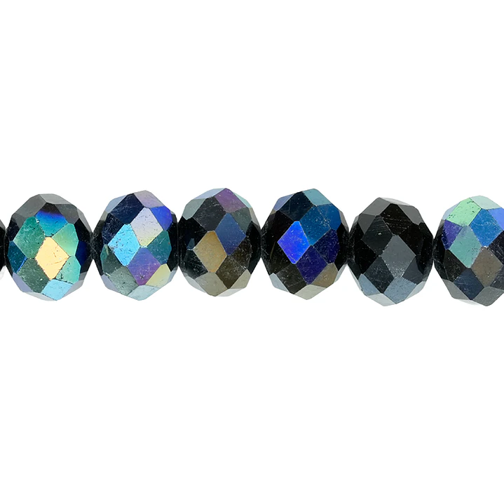 CRISTAL MURANO NEGRO AB # 8MM 1