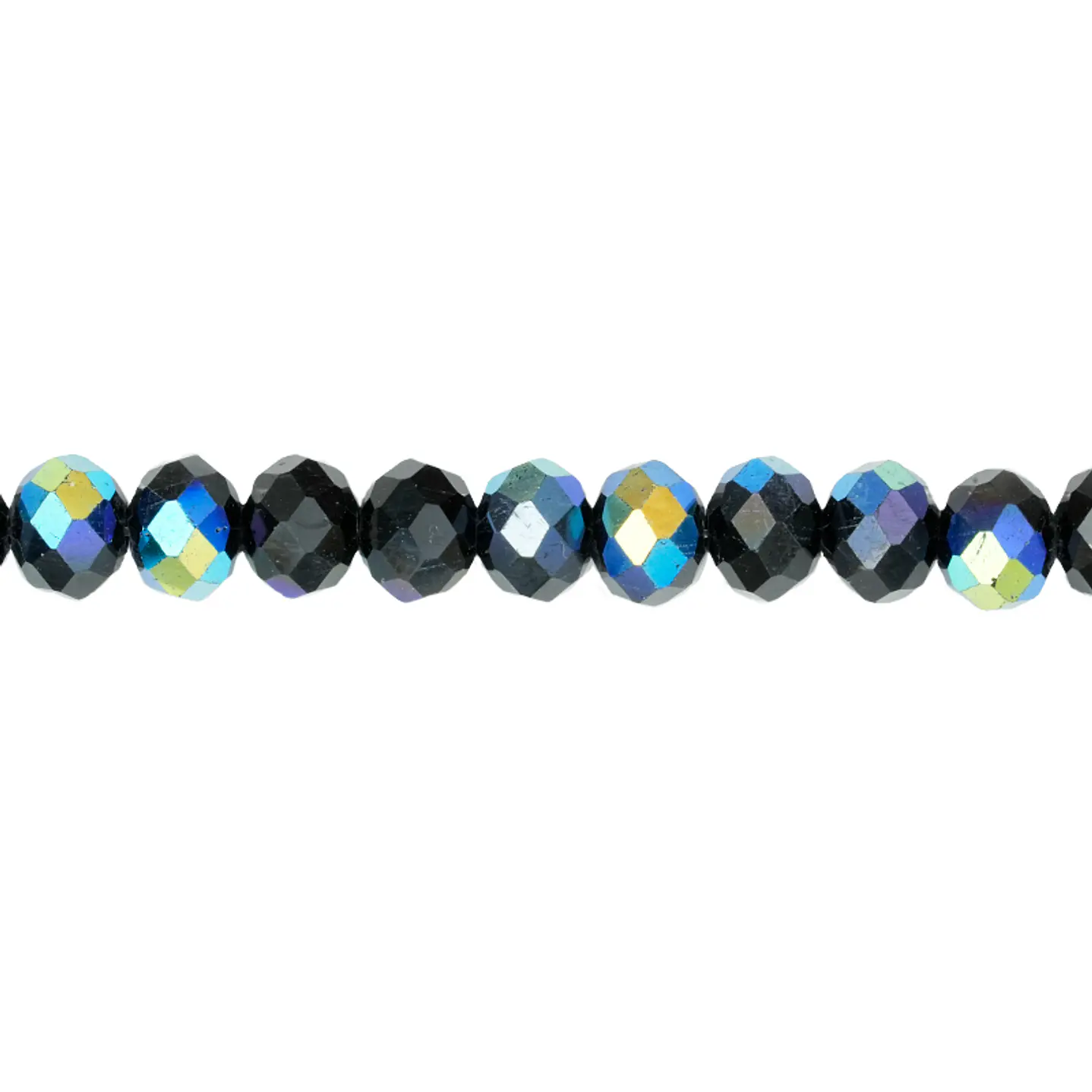 CRISTAL MURANO # 6MM NEGRO AB  1