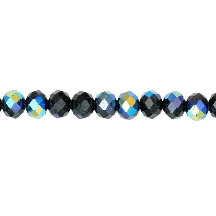 CRISTAL MURANO # 6MM NEGRO AB  1