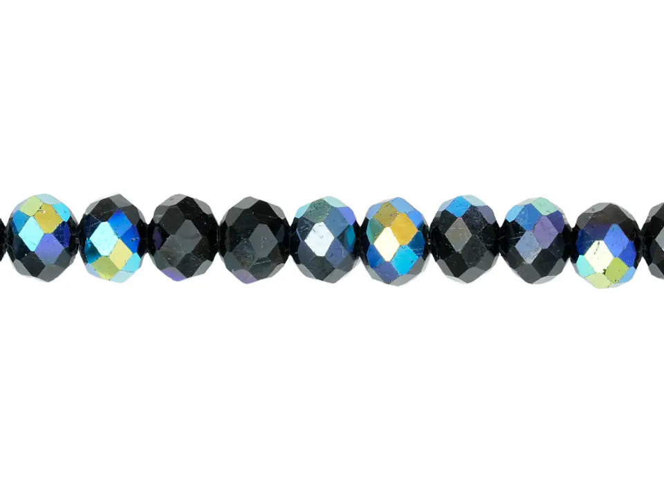 CRISTAL MURANO # 6MM NEGRO AB  1