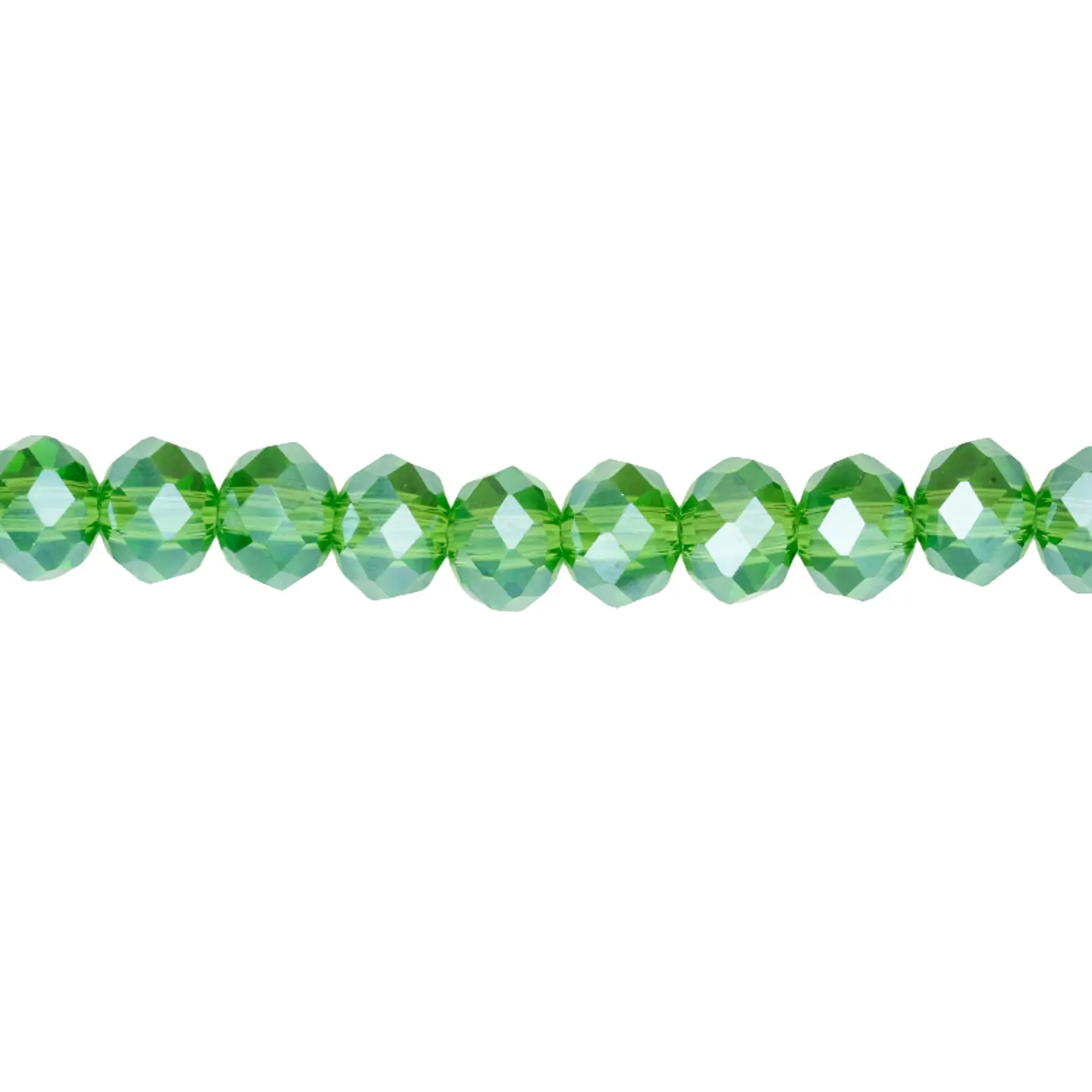 CRISTAL MURANO # 6MM VERDE ALBAHACA  TRASPARENTE 1