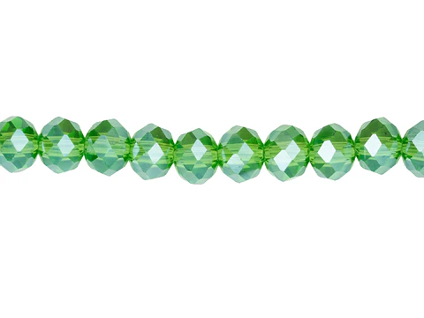 CRISTAL MURANO # 6MM VERDE ALBAHACA  TRASPARENTE