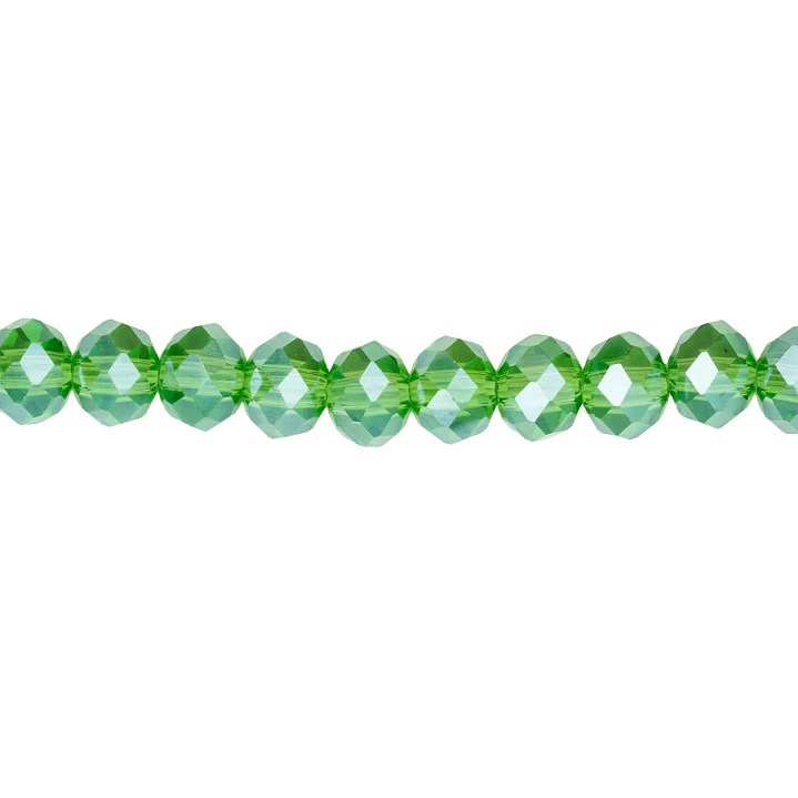 CRISTAL MURANO # 6MM VERDE ALBAHACA  TRASPARENTE 1