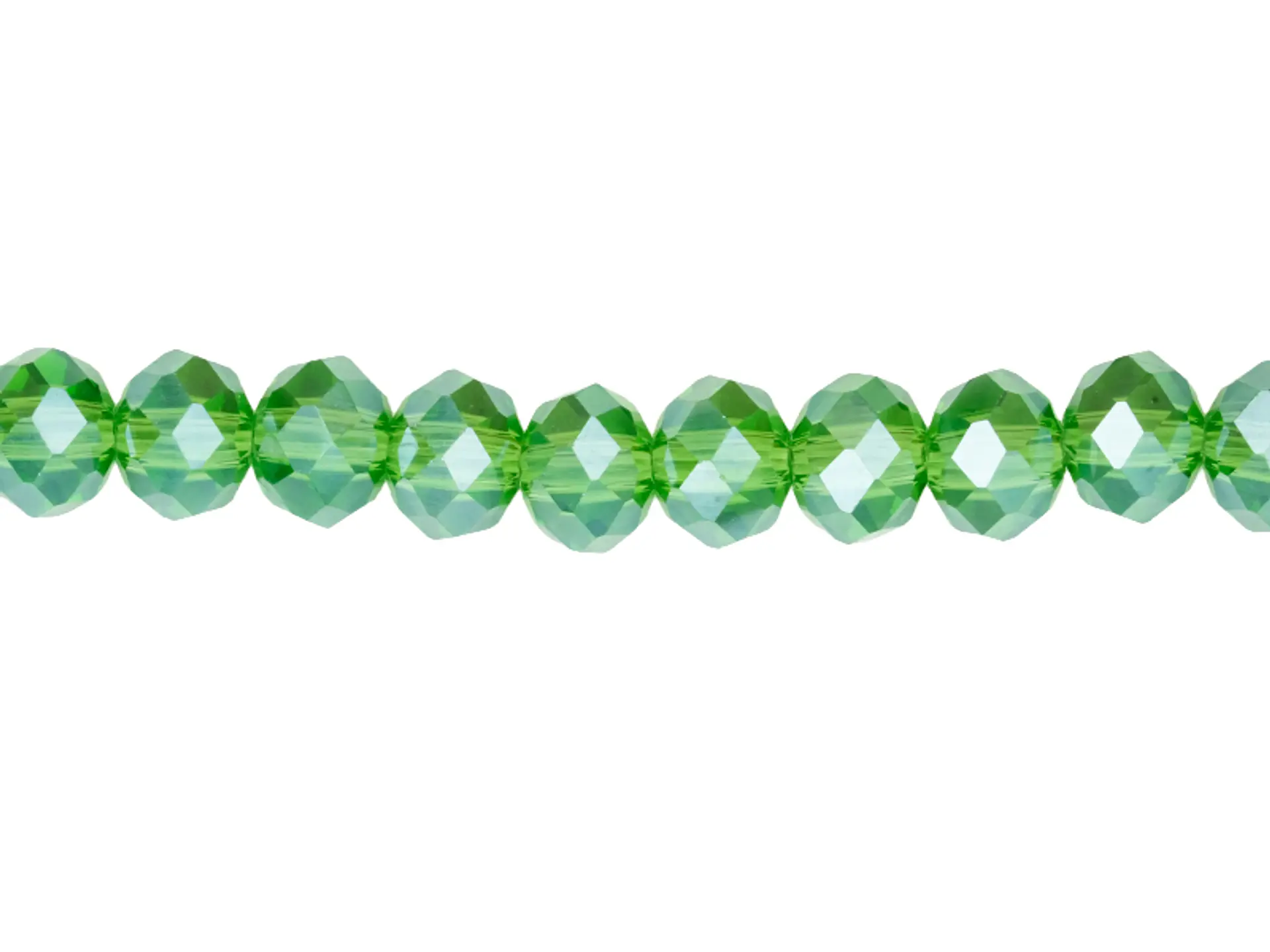 CRISTAL MURANO # 6MM VERDE ALBAHACA  TRASPARENTE 1