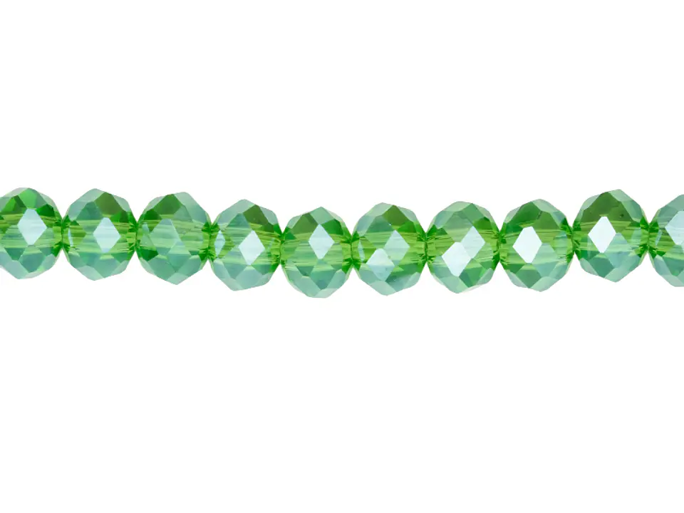 CRISTAL MURANO # 6MM VERDE ALBAHACA  TRASPARENTE 1