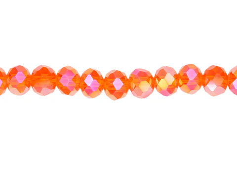 CRISTAL MURANO # 6MM NARANJA  AB TRASPARENTE
