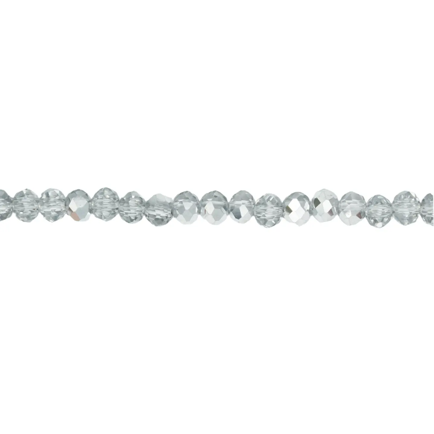 CRISTAL MURANO PLATEADO TRANSPARENTE # 4MM 1