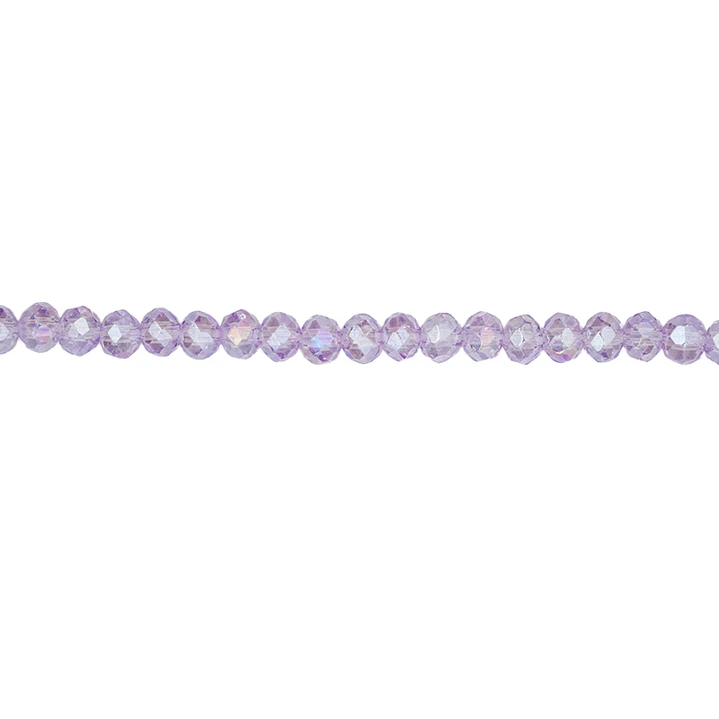 MURANO GLASS # 3MM LILAC TRANSPARENT AB X 146 UNIT 1