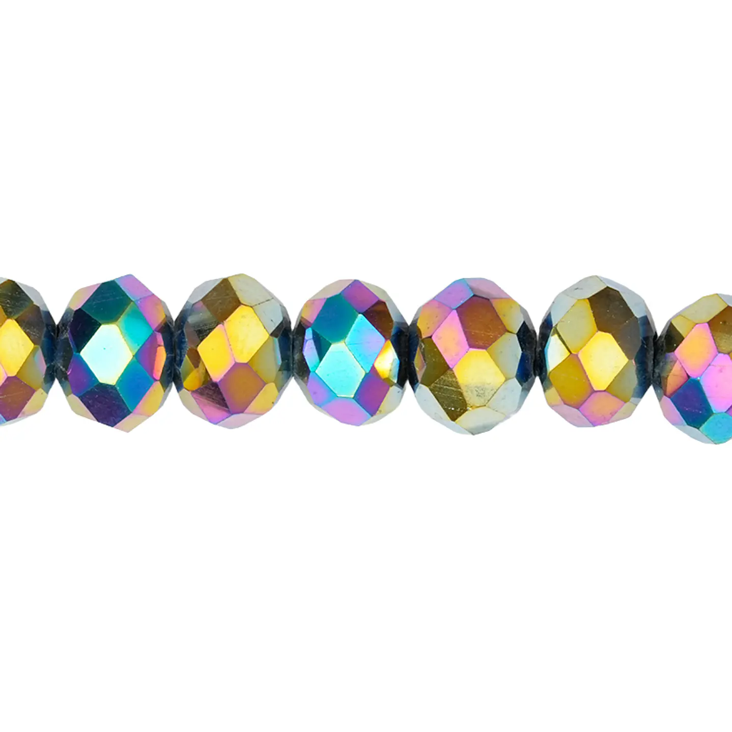 MURANO GLASS # 8MM ELECTRIC IRISED X 68 UNIT APPROX 1