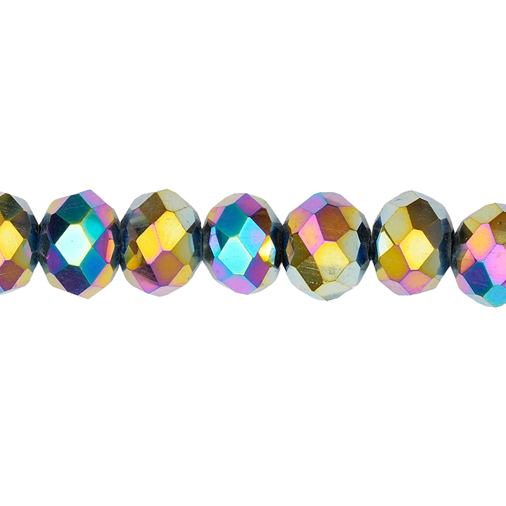 MURANO GLASS # 8MM ELECTRIC IRISED X 68 UNIT APPROX 1