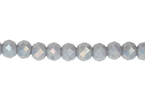 CRISTAL MURANO GRIS MATE AB # 6MM