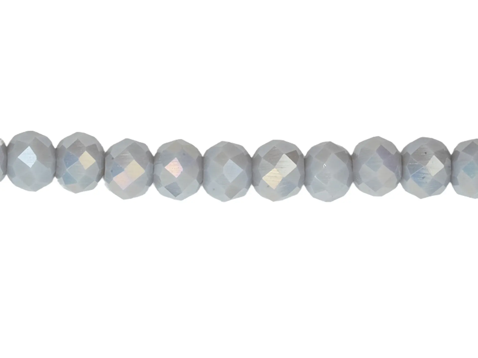 CRISTAL MURANO GRIS MATE AB # 6MM TIRA 84 UNIDADES APROX 1