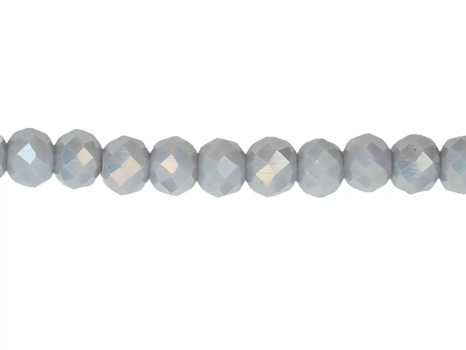 CRISTAL MURANO GRIS MATE AB # 6MM TIRA 84 UNIDADES APROX 1