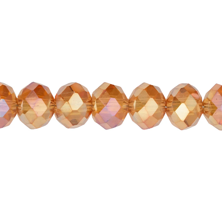 CRISTAL MURANO NUDE METALIZADO AB # 8MM 1