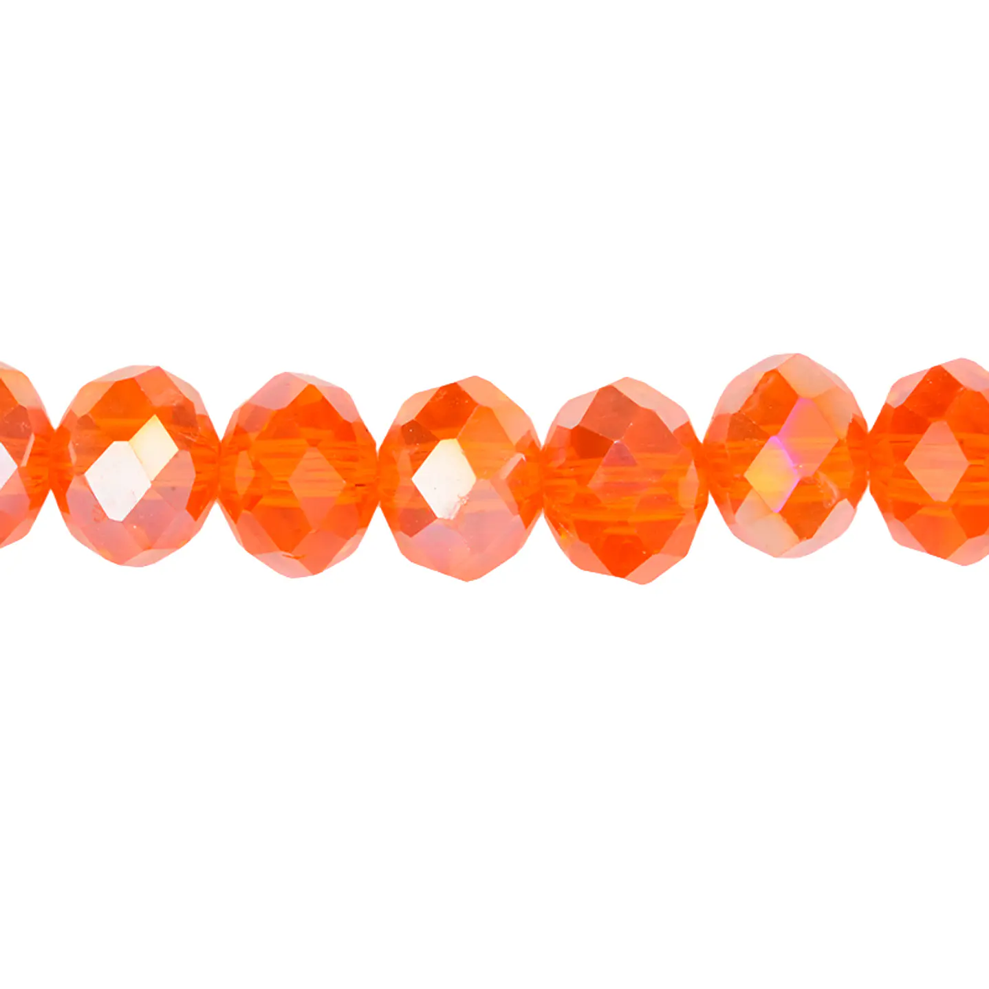 CRISTAL MURANO NARANJA TRNASPARENTE AB # 8MM 1