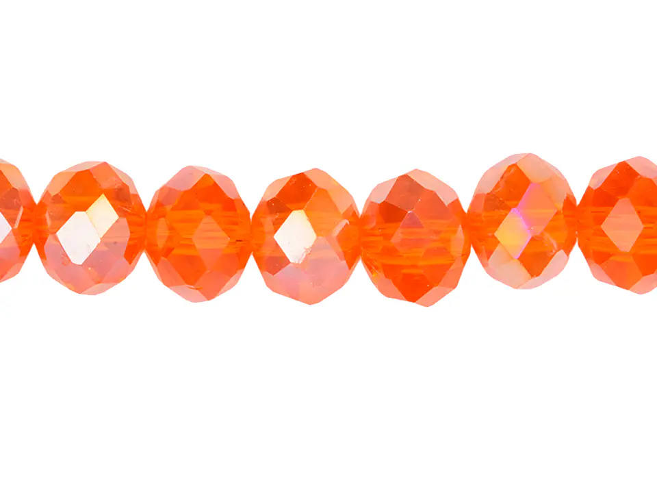 CRISTAL MURANO NARANJA TRNASPARENTE AB # 8MM 1