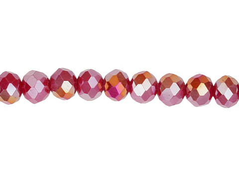 CRISTAL MURANO ROJO MATE AB # 6MM