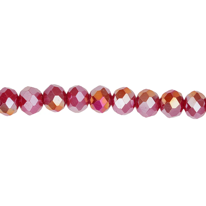 CRISTAL MURANO ROJO MATE AB # 6MM 1