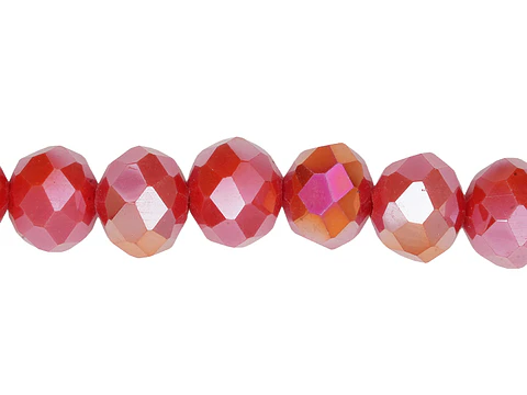 CRISTAL MURANO ROJO MATE AB # 8MM