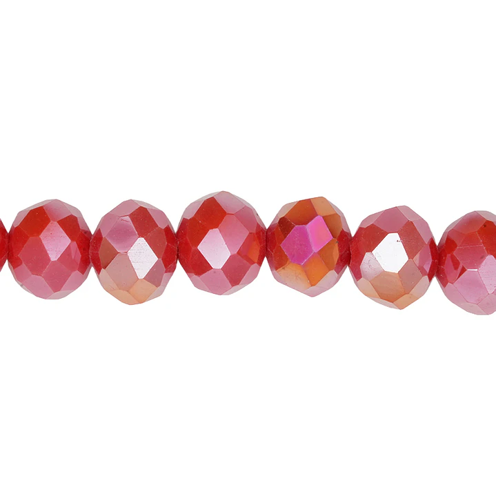 CRISTAL MURANO ROJO MATE AB # 8MM 1