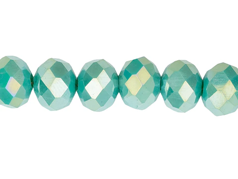 CRISTAL MURANO VERDE MENTA MATE AB # 8MM